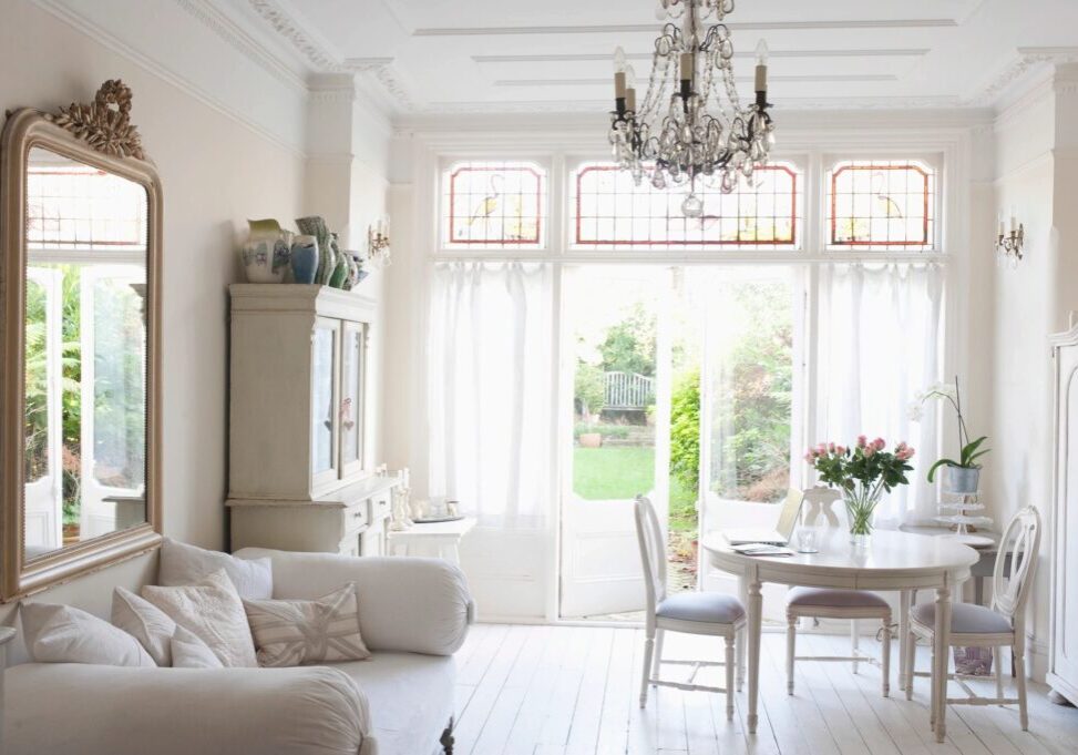 Living Room with table and sofa